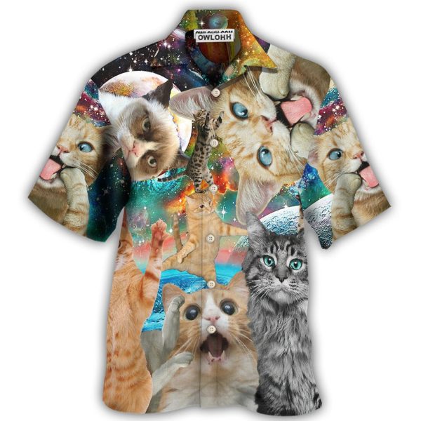 Cat Funny Amazing Galaxy - Hawaiian Shirt Jezsport.com