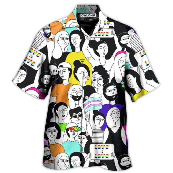 LGBT Love Who You Want - Hawaiian Shirt Jezsport.com