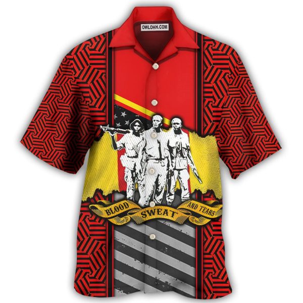 Veteran Vietnam Veteran Blood Sweat Tears - Hawaiian Shirt Jezsport.com