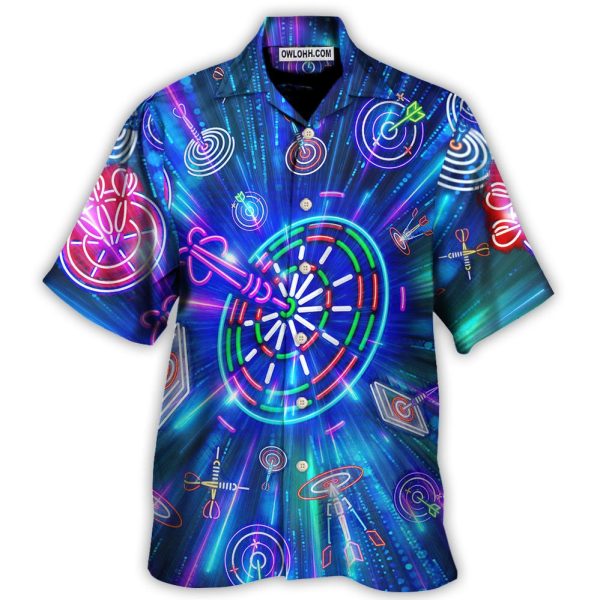 Dart Neon Sign Bright Royal - Hawaiian Shirt Jezsport.com