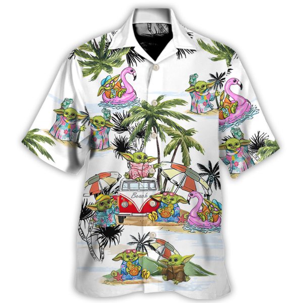 SW Cartoon Baby Yoda - Hawaiian Shirt Jezsport.com