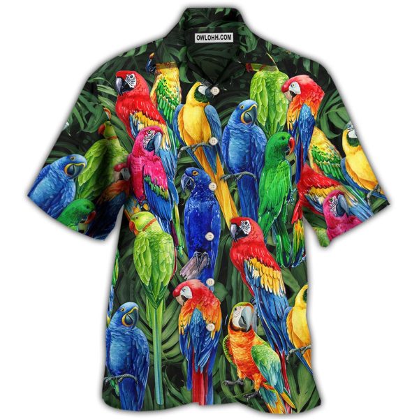 Parrot Family Colorful Tropical - Hawaiian Shirt Jezsport.com