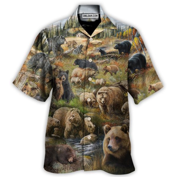 Bear - Be Brave Little Bear - Hawaiian Shirt Jezsport.com