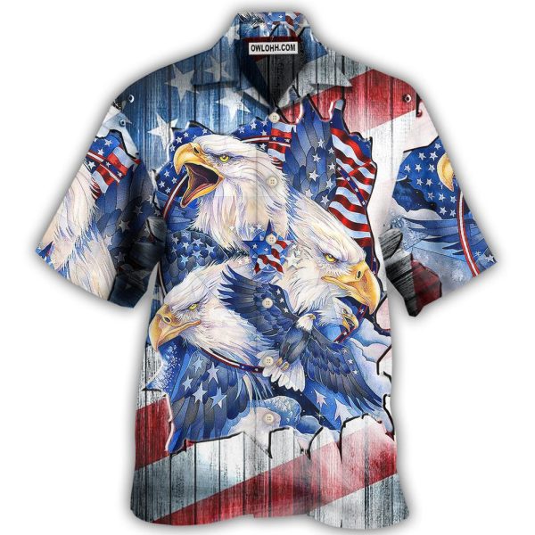 America Eagle Proud Amazing Patriotic - Hawaiian Shirt Jezsport.com