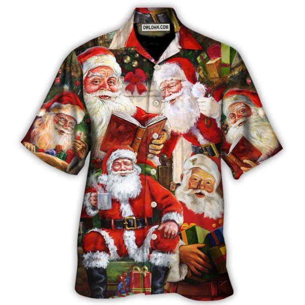 Christmas Santa Claus Story Nights Gift For Xmas Painting Style - Hawaiian Shirt Jezsport.com