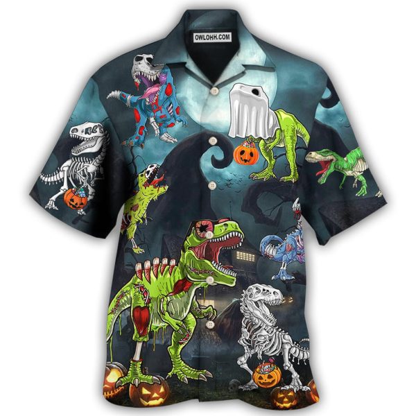 Halloween Zombie Saurus Scary - Hawaiian Shirt Jezsport.com