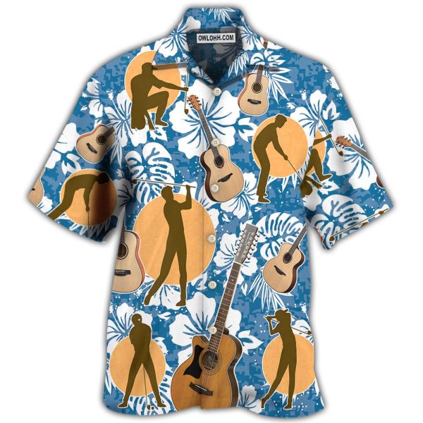 Guitar I Like Golf And Guitars - Hawaiian Shirt Jezsport.com