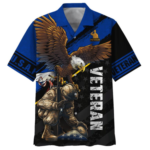 Air Force Eagle With Soldier Hawaiian Shirt Jezsport.com