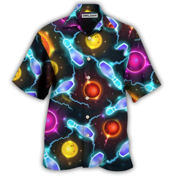 Bowling Ball And Pins Amazing Galaxy - Hawaiian Shirt Jezsport.com