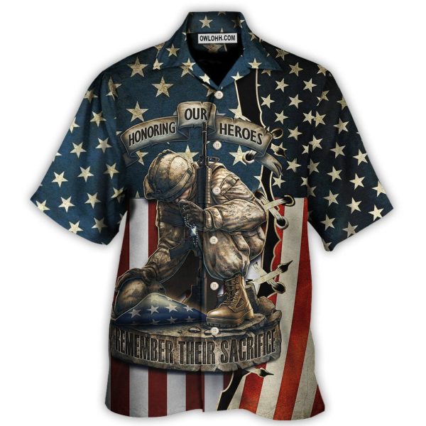 America Honoring Our Heroes Remember Their Sacrifice - Hawaiian Shirt Jezsport.com