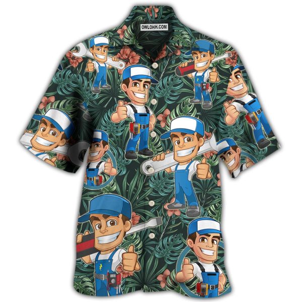 Electrician Tropical Pattern Vibe - Hawaiian Shirt Jezsport.com