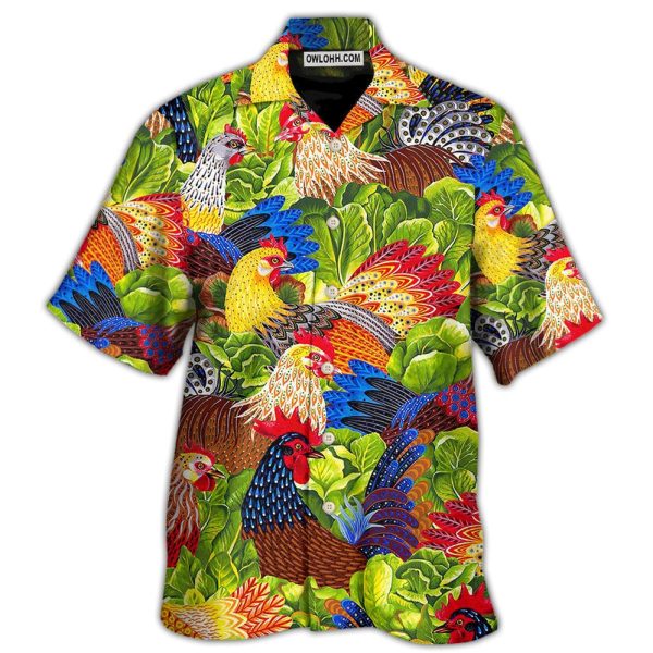 Chicken Family Lover Colorful - Hawaiian Shirt Jezsport.com