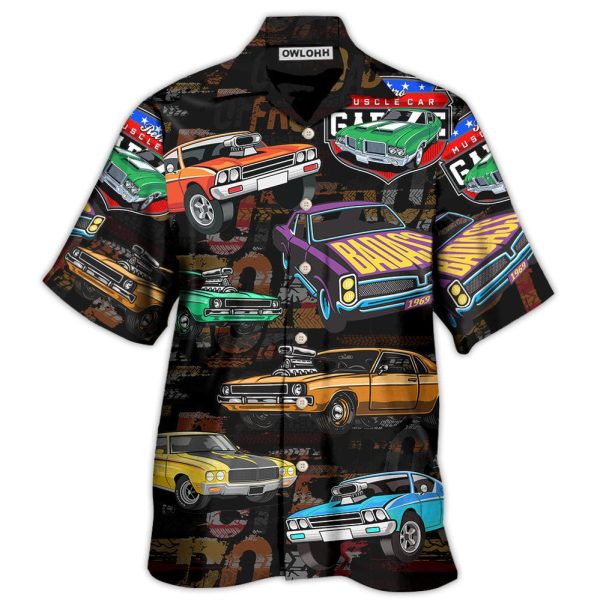 Muscle Car Racing Speed Road - Hawaiian Shirt Jezsport.com