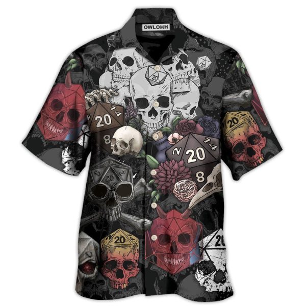 D20 And Skull Darkness Art - Hawaiian Shirt Jezsport.com