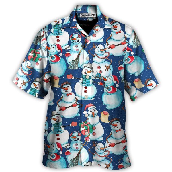 Christmas Happy Snowman Xmas - Hawaiian Shirt Jezsport.com