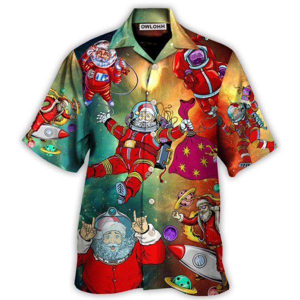 Christmas Santa Claus Astronaut Story In The Galaxy - Hawaiian Shirt Jezsport.com