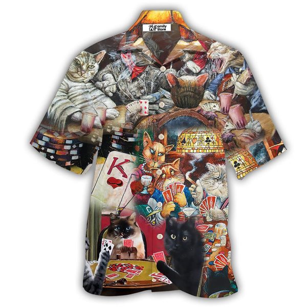 Poker Beautiful Cats Play Poker - Hawaiian Shirt Jezsport.com