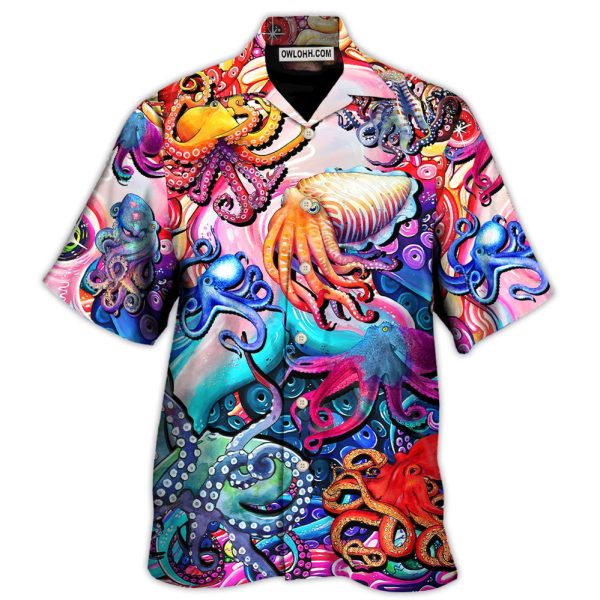 Octopus Colorful Lover Art Style - Hawaiian Shirt Jezsport.com