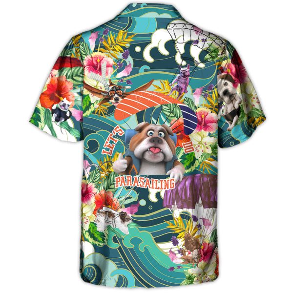 Parasailing Dog Let's Do Parasailing - Hawaiian Shirt Jezsport.com