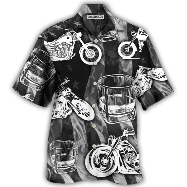 Motorcyles And Whiskey I Like - Hawaiian Shirt Jezsport.com