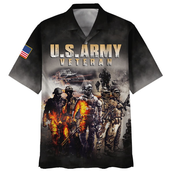 U.S.Army Veteran, Soldiers In War Hawaiian Shirt Jezsport.com