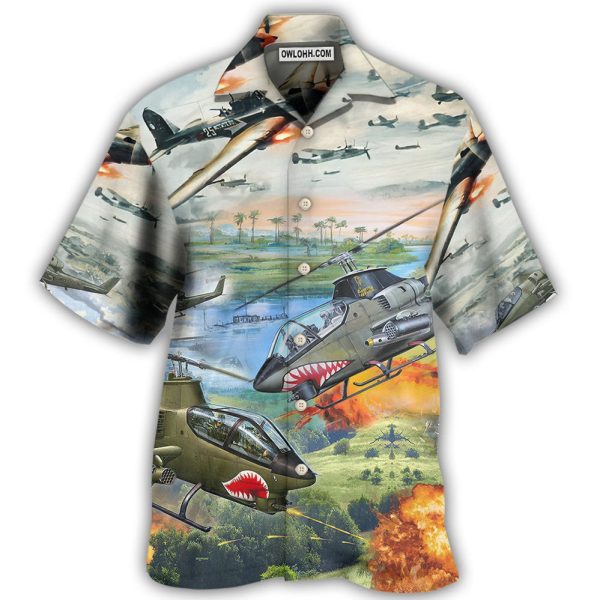 Combat Aircraft Military Planes - Hawaiian Shirt Jezsport.com