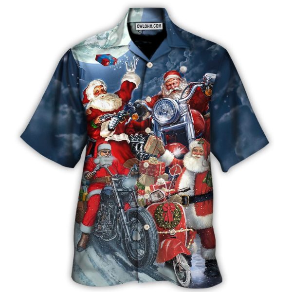 Christmas Santa I Don't Need Reindeer I Have Motorbike - Hawaiian Shirt Jezsport.com