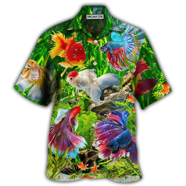 Fish Aquarium Fish And Algae In A Freshwater Aquarium - Hawaiian Shirt Jezsport.com