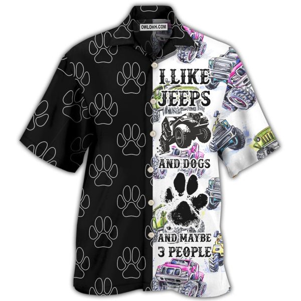 Jeeps I Like Jeeps And Dogs - Hawaiian Shirt Jezsport.com