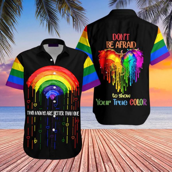 LGBT Pride - Two Moms Are Better Than One - Hawaiian Shirt Jezsport.com