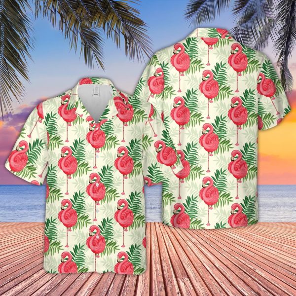 Unique Colorful Flamingo Pattern Hawaiian Shirt Jezsport.com