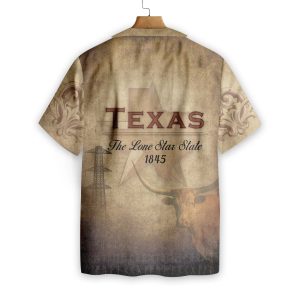 1845 The Lone Star State Texas Hawaiian Shirt For Men