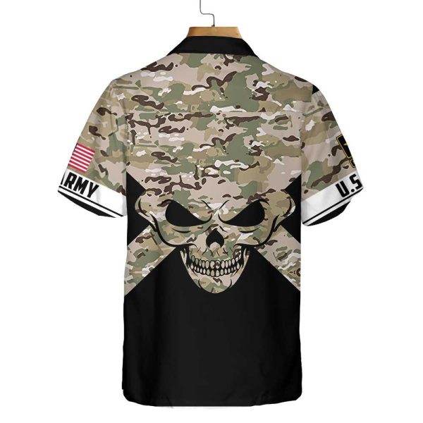 Veteran Skull Hawaiian Shirt, U.S. Army Veteran Shirt, Best Gift For Veterans Jezsport.com