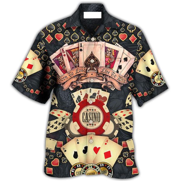 Poker Born To Lose Live To Win - Hawaiian Shirt Jezsport.com