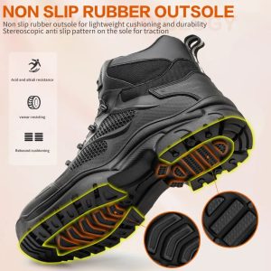 Rotary Buckle New Safety Boots Men Work Sneakers