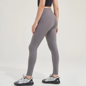 New Nylon Pants Gym Yoga Leggings Women's Pants Tight Breathable Elastic Absorbent High Waist Sport Fitness Pants