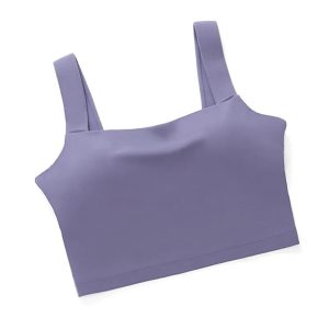 Nylon Sexy Top Women's Bra Underwear Gym Yoga Sports Fitness Elastic Bras Women's Tube Top 6 Colors Chest Pad Removable