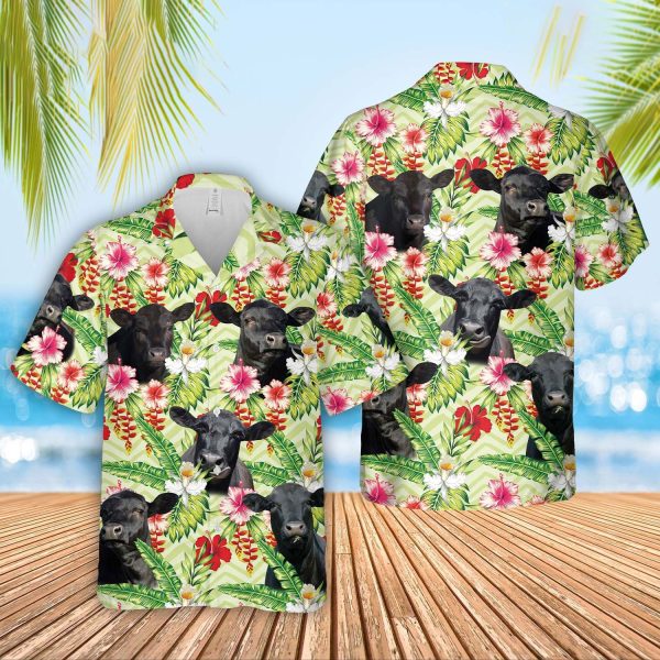 Unique Black Angus Hawaiian Shirts Jezsport.com