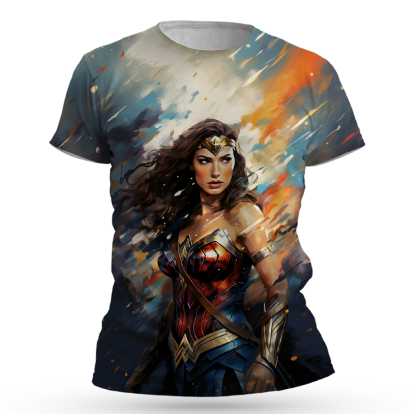 Wonder Woman Inspired All Over Print T-Shirts Jezsport.com