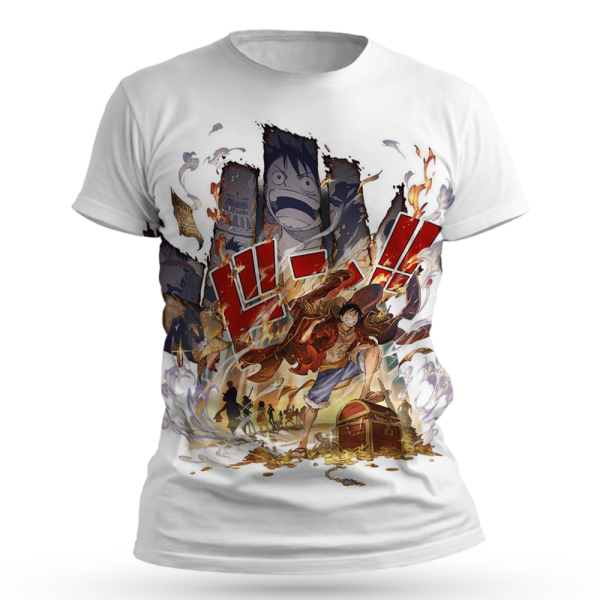 One Piece Monkey D. Luffy All Over Print T-Shirts Jezsport.com