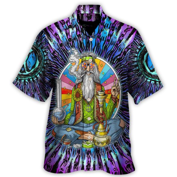 Hippie Stoner Peace Love - Hawaiian Shirt Jezsport.com