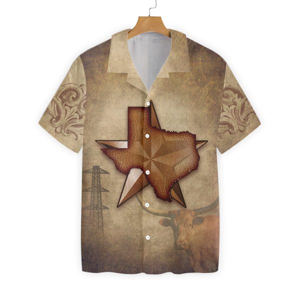 1845 The Lone Star State Texas Hawaiian Shirt For Men