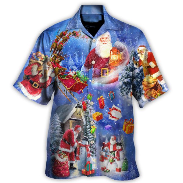 Christmas Merry Xmas Santa Claus Is Coming To Town - Hawaiian Shirt Jezsport.com