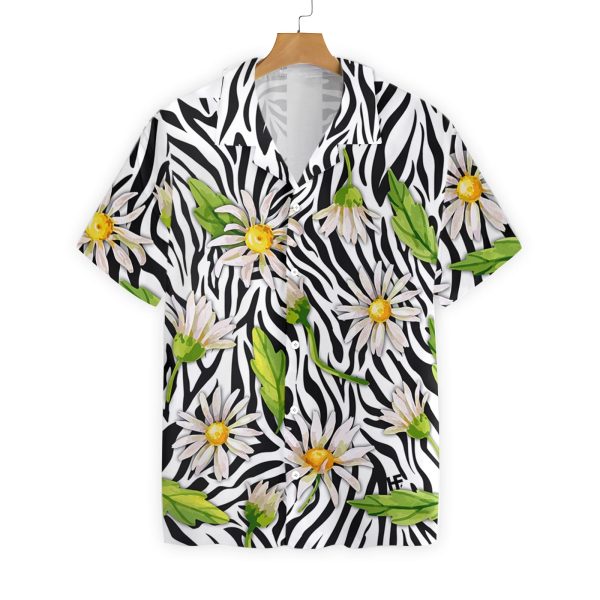 Daisy Zebra Watercolor Painting Art Hawaiian Shirt Jezsport.com