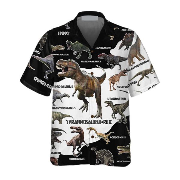 3D Dinosaur Hawaiian Shirt, Funny Dinosaur Shirt Jezsport.com