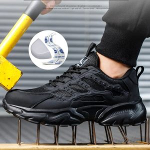 White Safety Shoes Men Steel Toe Boots Work Sneakers Anti-smash Anti-puncture Indestructible Shoes Sport Men Protective Shoes