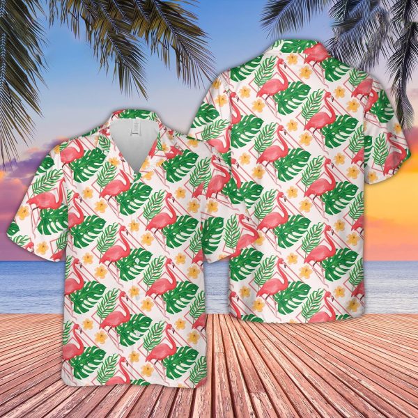 Unique Flamingo Pattern D02 Hawaiian Shirt Jezsport.com