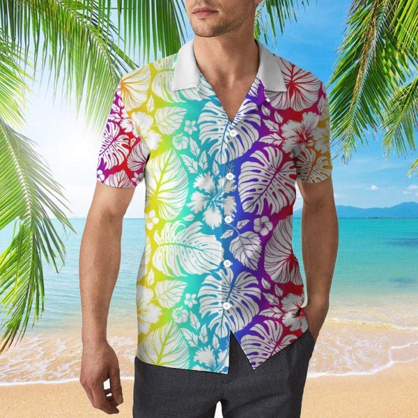 LGBT Pride Hawaiian Shirts For Gay And Lesbian Couple Jezsport.com