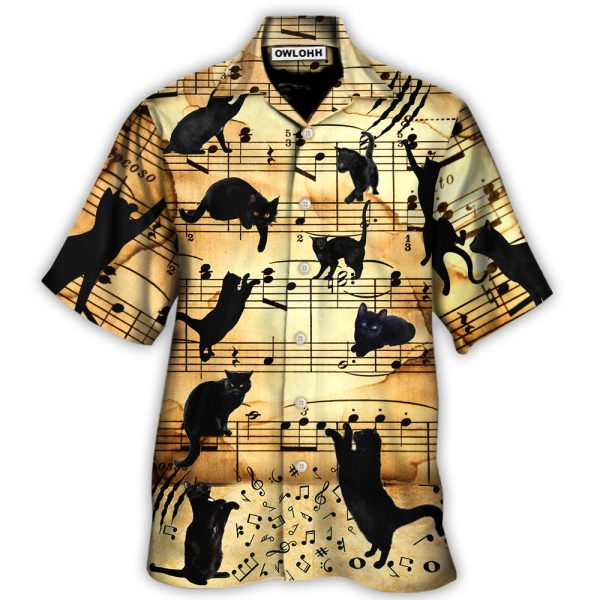 Cat Love Music Note - Hawaiian Shirt Jezsport.com