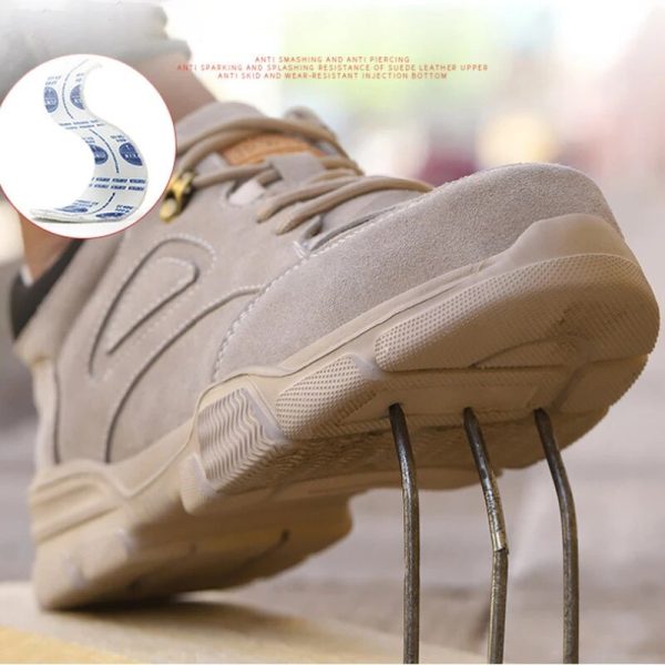 Breathable Mesh Safety Shoes Men Summer Puncture-Proof